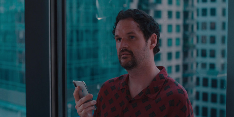 Apple iPhone Smartphone Held by Kyle Marvin as Miguel McKelvey in WeCrashed S01E07 The Power of We (2022)