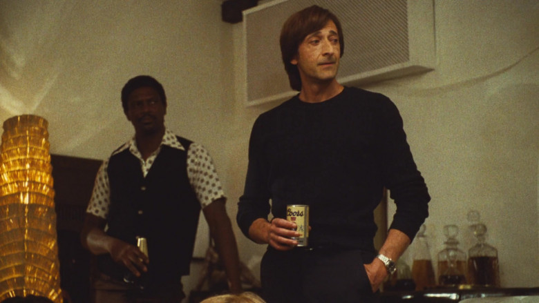 Coors Banquet Beer Can Held by Adrien Brody as Pat Riley in Winning Time The Rise of the Lakers Dynasty S01E08 California Dreaming (2022)