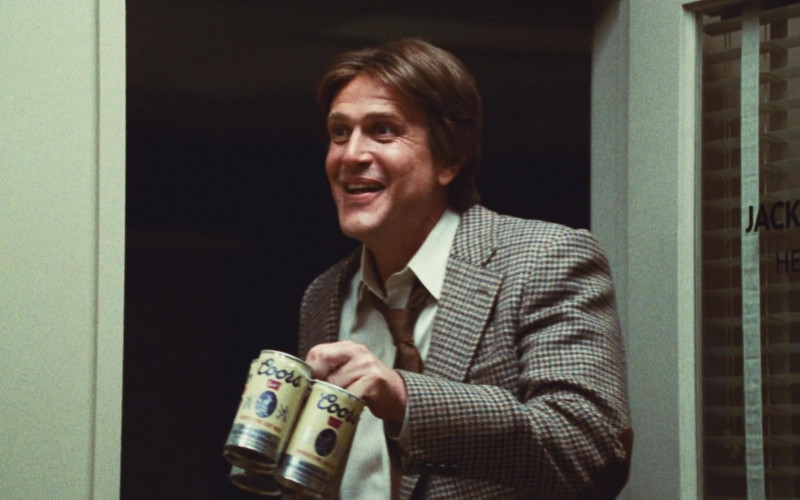 Coors Banquet Beer Cans Held by Jason Segel as Paul Westhead in Winning Time The Rise of the Lakers Dynasty Pieces Of A Man (1)