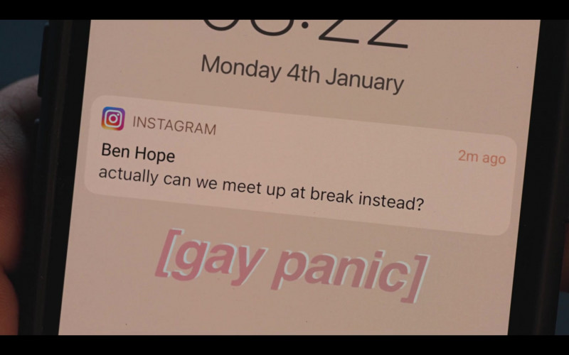 Instagram Social Network in Heartstopper S01E01 Meet (2022)