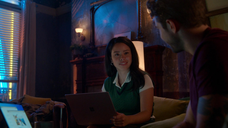 Microsoft Surface Laptop Computer of Cierra Ramirez as Mariana Adams Foster in Good Trouble S04E08 I Don't Belong Here (2022)