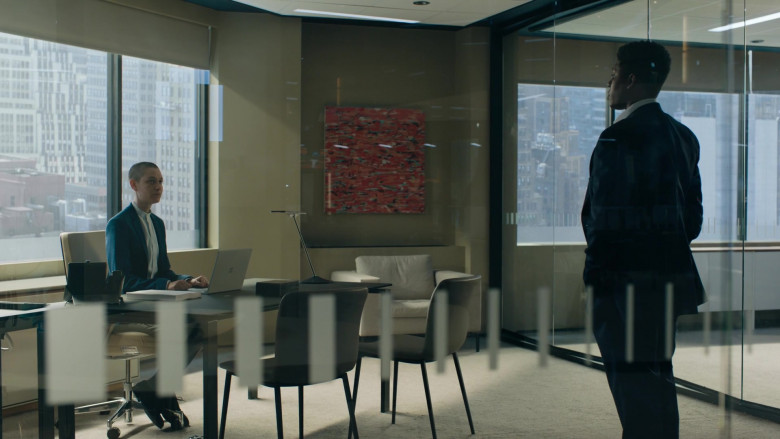 Microsoft Surface Laptop of Asia Kate Dillon as Taylor Mason in Billions S06E11 Succession (2022)