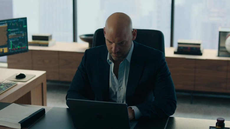 Microsoft Surface Laptop of Corey Stoll as Mike Prince in Billions S06E11 Succession (2022)