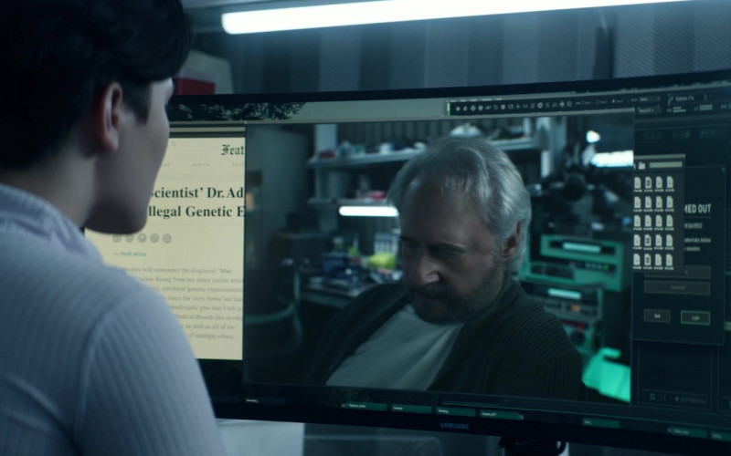 Samsung Curved Ultra-Wide Computer Monitor in Star Trek Picard S02E06 Two of One (2022)