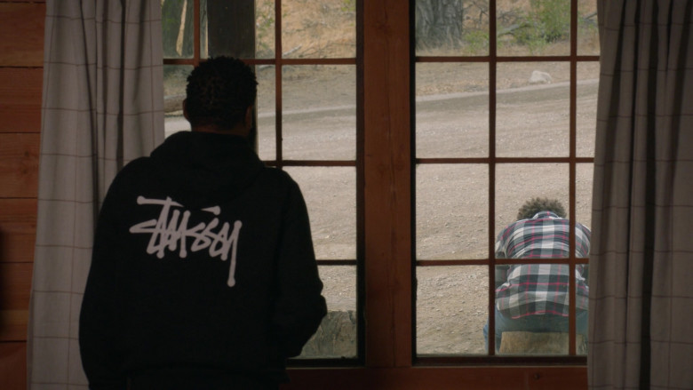 Stüssy Black Hoodie Worn by Anthony Anderson as Andre ‘Dre’ Johnson in Black-ish S08E12 If a Black Man Cries in the Woods… (2)