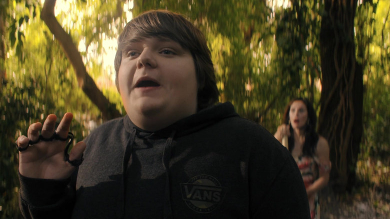 Vans Black Hoodie Worn by Dylan Gage as Jake Phelps in Shining Vale S01E08 Chapter Eight – We Are Phelps (2)