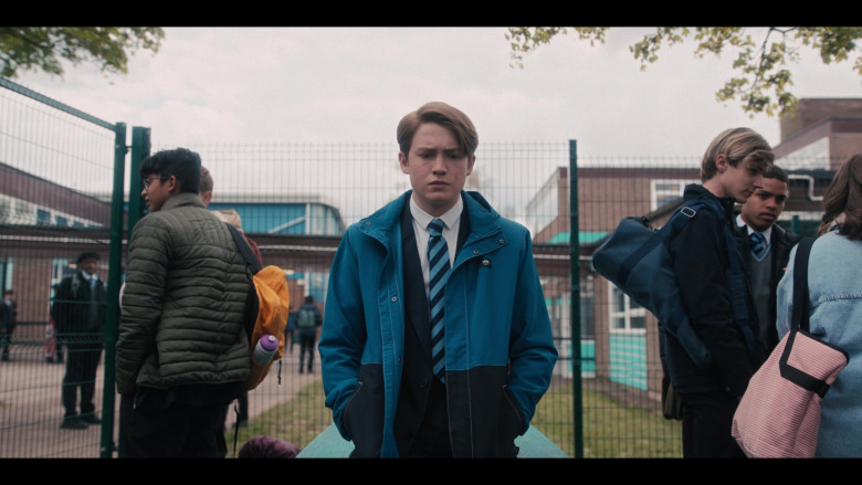 Vans Blue Jacket Worn by Kit Connor as Nick Nelson in Heartstopper S01E03 Kiss (2)