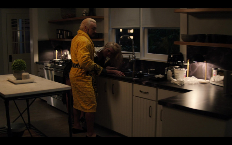 Versace Men's Bathrobe in The Flight Attendant S02E03 "The Reykjavik Ice Sculpture Festival Is Lovely This Time of Year" (2022)