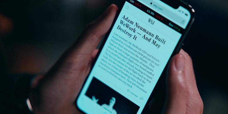 WSJ.com (Wall Street Journal) Website in WeCrashed S01E08 The One With All the Money (2022)