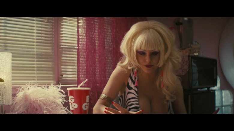 7-Eleven Big Gulp Drink of Emmy Rossum as Angelyne (Ronia Tamar Goldberg) in Angelyne S01E03 Glow in the Dark Queen of the Universe