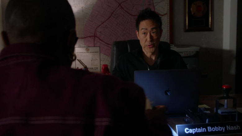 Apple MacBook Pro Laptop Computer Used by Kenneth Choi as Howie ‘Chimney' Han in 9-1-1 S05E17 Hero Complex (2022)