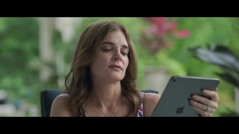 Apple iPad Tablet of Betsy Brandt as Kathryn Royce in The Valet (2022)