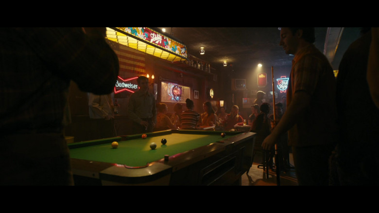 Budweiser Sign, Schlitz Pool Table Light and Old Style Beer Neon Sign in Night Sky S01E01 To the Stars (2022)