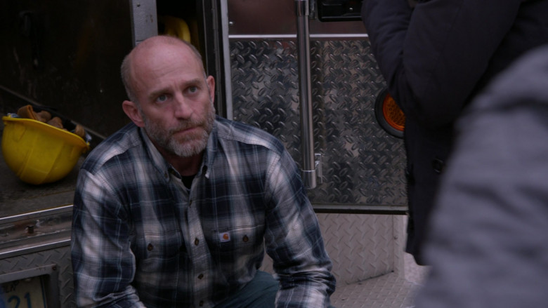 Carhartt Men's Plaid Shirt in Chicago Fire S10E20 Halfway to the Moon (2022)