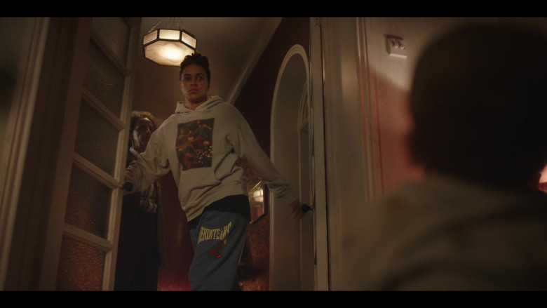 Denim Tears Hoodie and Sweatpants Worn by Michelle de Swarte as Natasha in The Baby S01E03 The Bulldozer (2022)