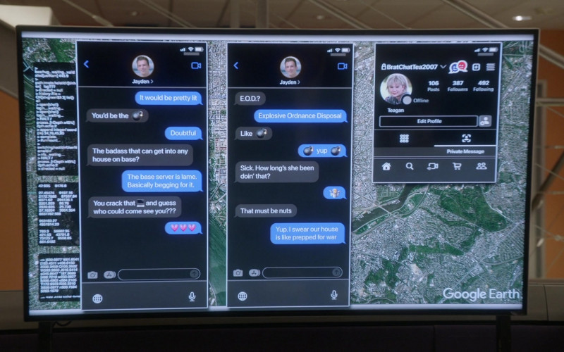 Google Earth in NCIS S19E19 The Brat Pack (2022)