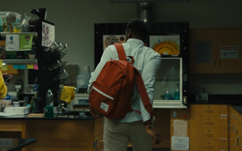 Herschel Backpack of Donald Elise Watkins as Kunle in Emergency (2)