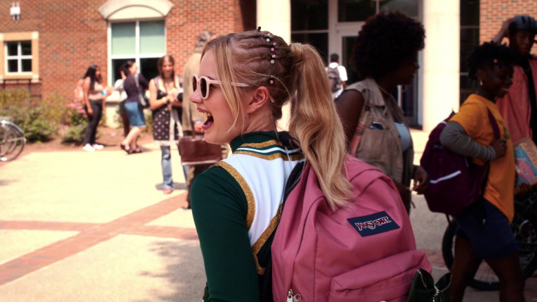 JanSport Pink Backpack of Angourie Rice as Young Stephanie in Senior Year (2)