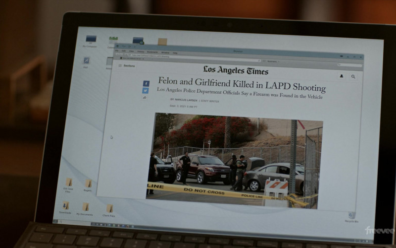Los Angeles Times Website in Bosch Legacy S01E08 Bloodline (1)