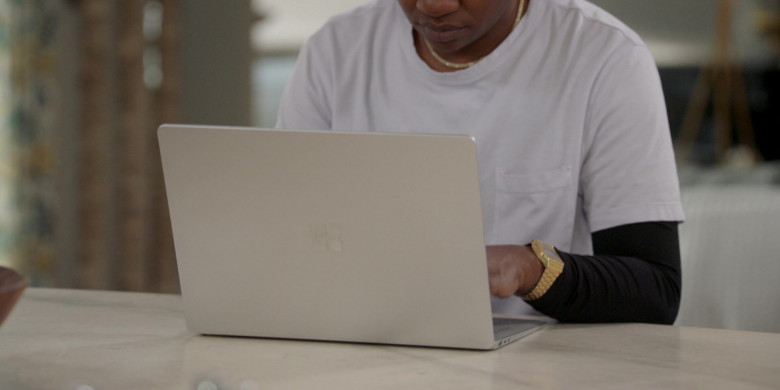 Microsoft Surface Laptop Used by Bre-Z as Tamia ‘Coop' Cooper in All American S04E18 Come Back For You (1)