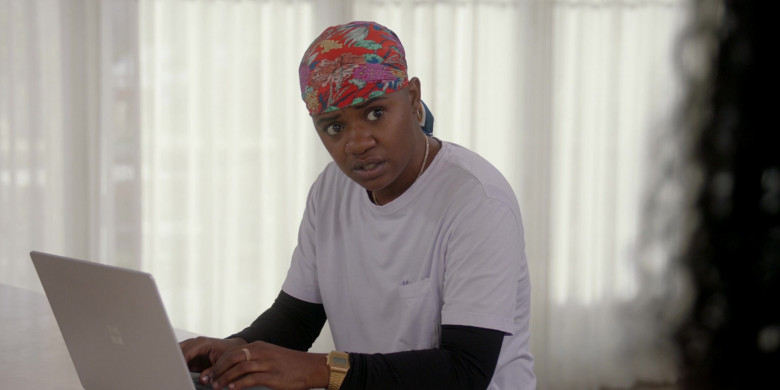 Microsoft Surface Laptop Used by Bre-Z as Tamia ‘Coop' Cooper in All American S04E18 Come Back For You (3)