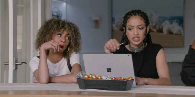 Microsoft Surface Laptop Used by Samantha Logan as Olivia Baker in All American S04E19 Murder Was the Case (1)