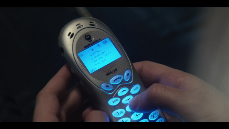 Motorola x Verizon Cell Phone in The Staircase S01E03 Voids Part I (2022)