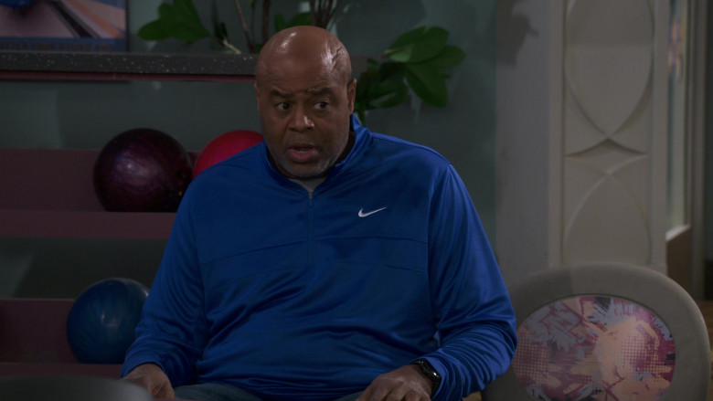 Nike Blue Jacket Worn by Chi McBride as Archie in How We Roll S01E07 The Power of Positive Thinking (2022)