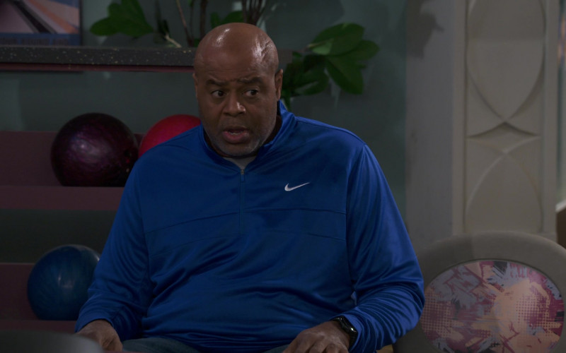 Nike Blue Jacket Worn by Chi McBride as Archie in How We Roll S01E07 The Power of Positive Thinking (2022)