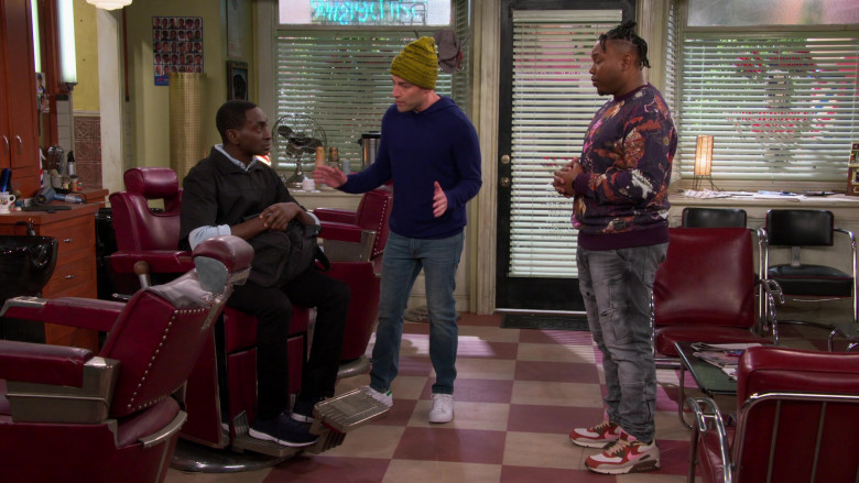 Nike x Dave's Quality Meat Air Max 90 Retro Sneakers Worn by Marcel Spears as Marty in The Neighborhood S04E21 Welcome to the Dream Girls (2022)