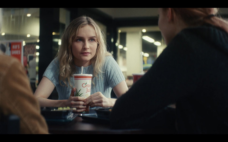 Orange Julius Drink Enjoyed by Olivia DeJonge as Caitlin in The Staircase S01E02 Murder, He Wrote (1)