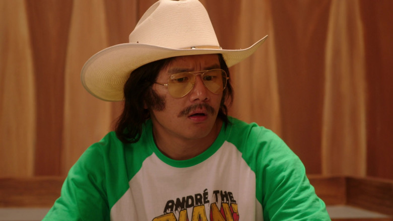 Ray-Ban Eyewear of Ronny Chieng as Greg Yao in Young Rock S02E09 Backyard Brawl-B-Q (2)