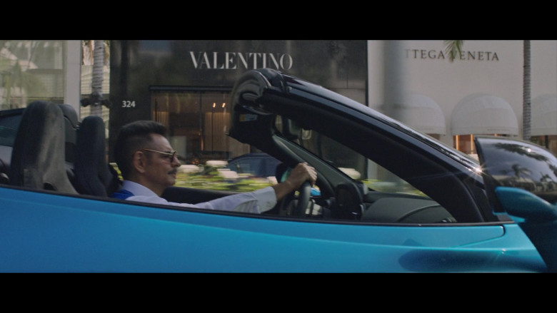 Valentino and Bottega Veneta Stores in The Valet (2022)