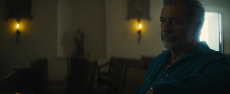 Wrangler Men's Shirt of Mel Gibson as William Bill Long in Father Stu (2022)