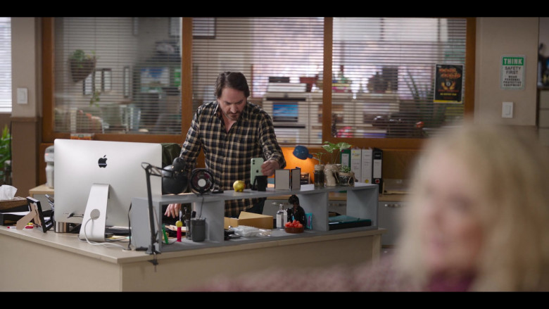 Apple iMac Computer and iPhone Smartphone Used by Ben Falcone as Clark Thompson in God's Favorite Idiot S01E07 The Four Horsemen (2022)