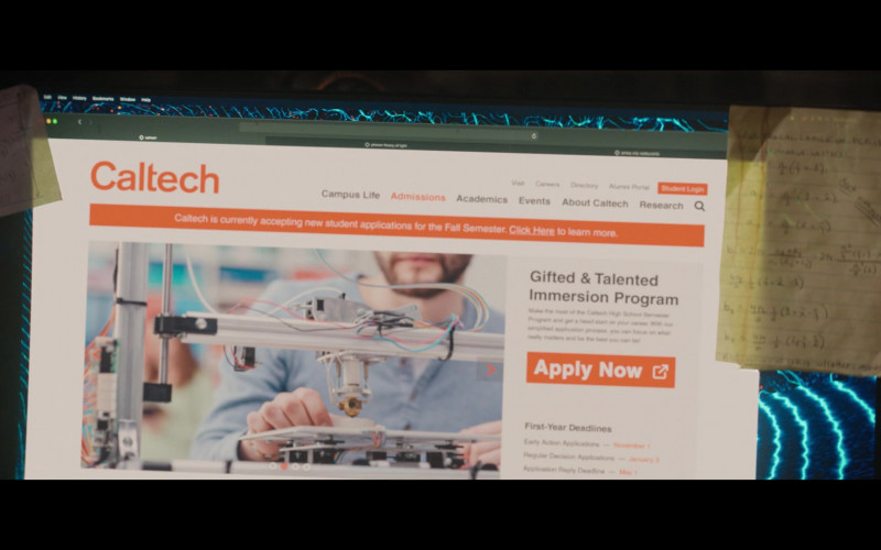 California Institute of Technology (Caltech) Website in Ms. Marvel S01E01 Generation Why (2022)