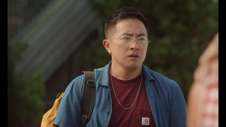 Carhartt T-Shirt Worn by Bowen Yang as Howie in Fire Island (2)
