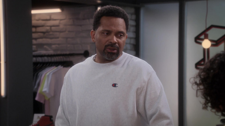 Champion Men's Sweatshirt Worn by Mike Epps as Bernard in The Upshaws S02E07 Sista, Sista (2022)
