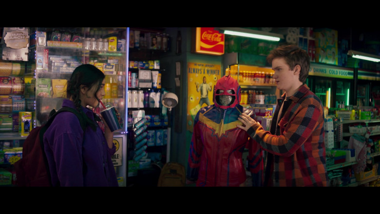 Colgate Toothpaste, Halls (cough drop) and Coca-Cola Sign in Ms. Marvel S01E01 Generation Why (2022)