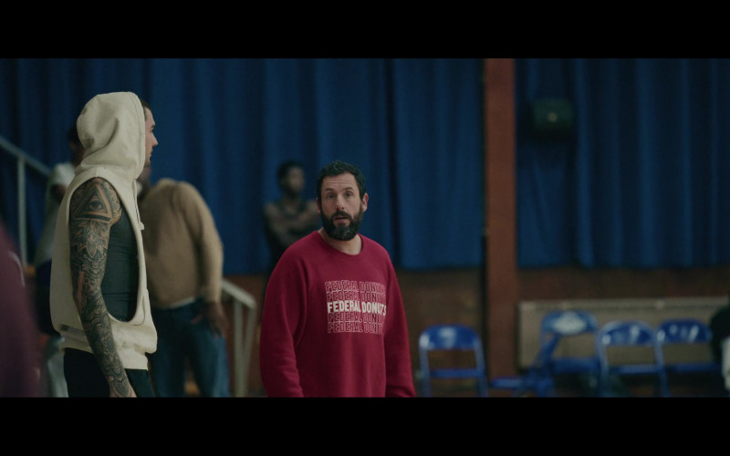 Federal Donuts Sweatshirt of Adam Sandler as Stanley Sugerman in Hustle (2022)