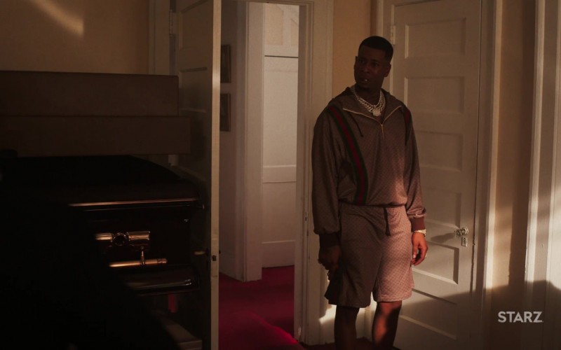 Gucci Men’s Jacket and Shorts in P-Valley S02E01 Pussyland (2022)