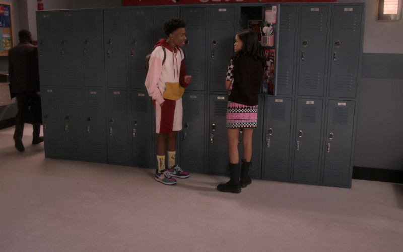 Nike AF 1 Multi-Color Sneakers Worn by Diamond Lyons as Kelvin in The Upshaws S02E02 Bennie's Woman (2022)