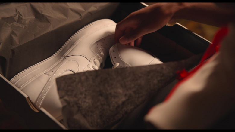 Nike Air Force 1 White Sneakers in Rise 2022 Movie (3)