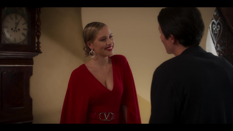 Valentino Red Dress Belt Worn by Gracie Dzienny as Elinor in First Kill S01E05 First Love (2)
