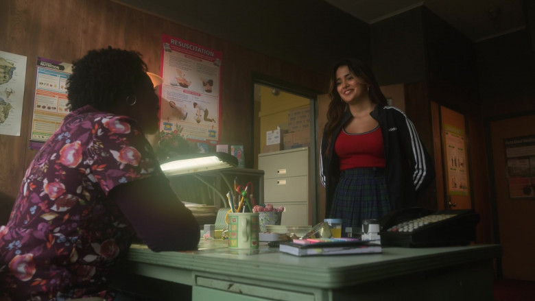 Adidas Women's Jacket of Maia Reficco as Noa Olivar in Pretty Little Liars Original Sin S01E01 Chapter One Spirit Week (2)