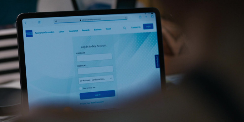 American Express Website in Surface S01E02 Muscle Memory (1)