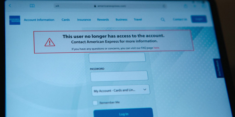 American Express Website in Surface S01E02 Muscle Memory (2)