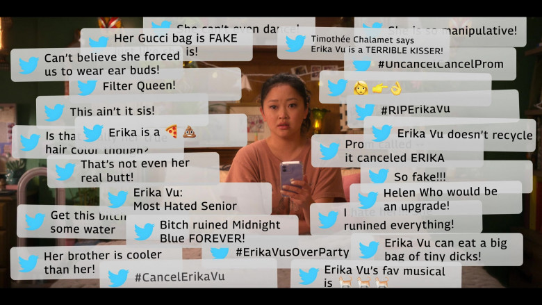 Apple iPhone Smartphone and Twitter Used by Lana Condor as Erika in Boo, Bitch S01E07 Bad Bitch (2)