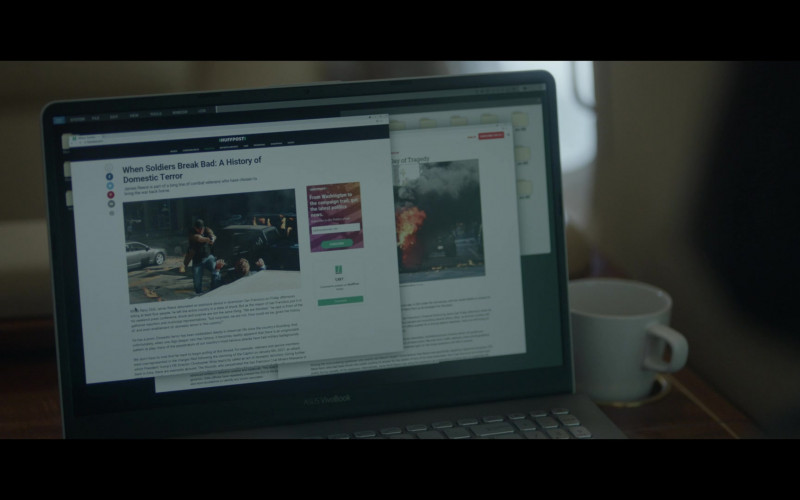 Asus Vivobook Laptop and Huffpost Website in The Terminal List S01E07 Extinction (2022)