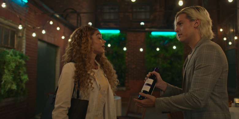 Cameron Hughes W Lot 811 2019 Lodi Zinfandel Wine Bottle Held by Dylan Sprouse as Jake in My Fake Boyfriend (2022)